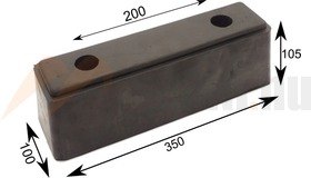 Ütközőgumi 350x100x105