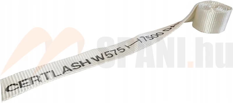 CERTLASH W575 egyutas heveder 50mm BF75kN fehér