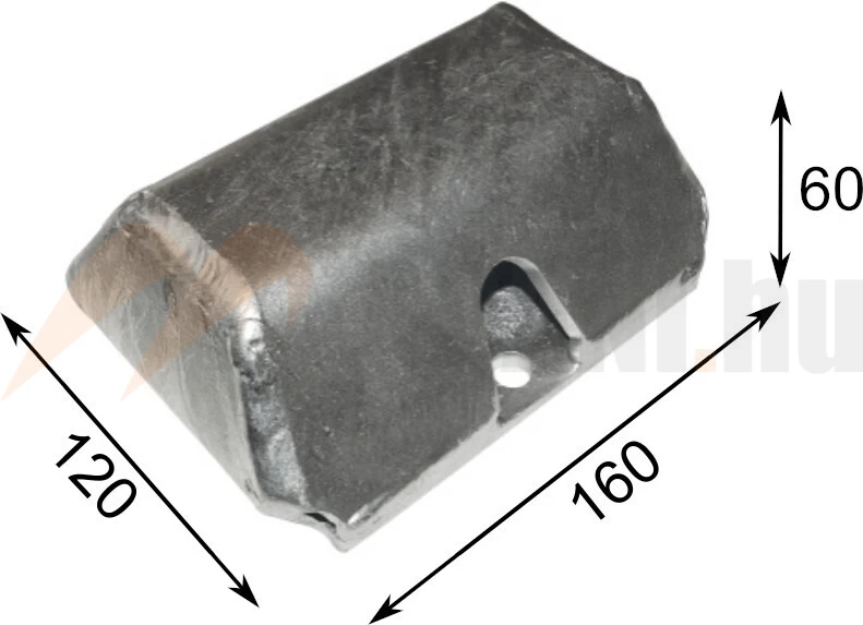 Fém ütköző 160 x 120 x 60 Krone