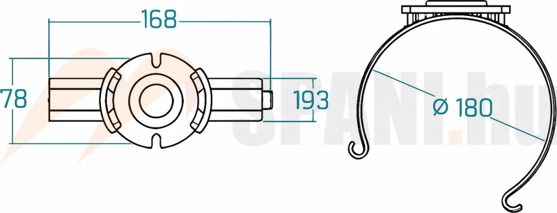 Belső rögzítő műa. tűzoltókészülék tartóhoz  