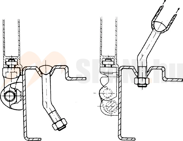 Rögzítő fül alapkeretbe lemezzel 2000kg