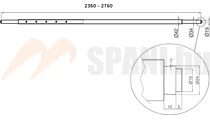 Teherkitámasztó sínbe 2085-2485 19/24mm