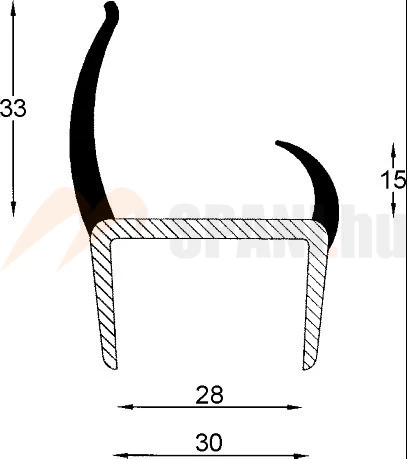 Ajtó tömítőprofil 30mm 3,2m