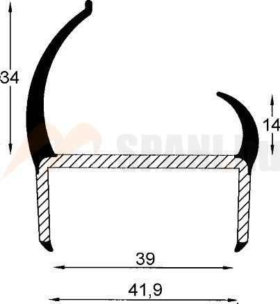 Ajtó tömítőprofil 40mm 2,7m