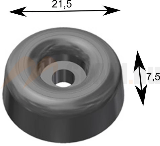 Ütközőgumi kerek dia 21,5x7,5