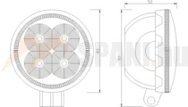 Munkalámpa 4x LED 700Lm