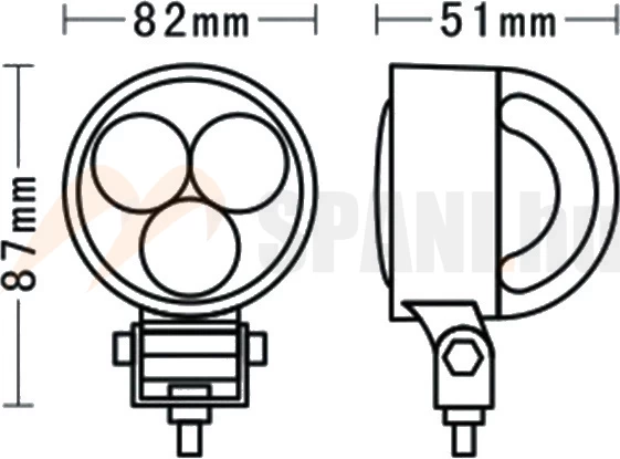 Munkalámpa LED 3x 3W