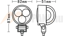 Munkalámpa LED 3x3W 600Lm