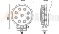 Munkalámpa LED 9x3W 2200Lm