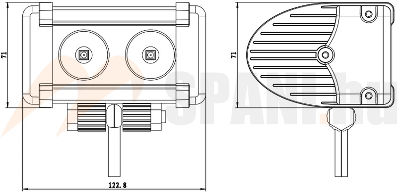 Munkalámpa LED 2x 10W