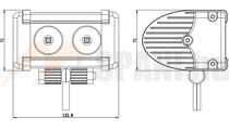 Munkalámpa LED 2x10W 1800Lm
