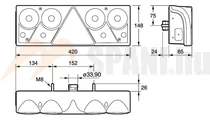 Hátsó lámpa EUROPOINT2 bal