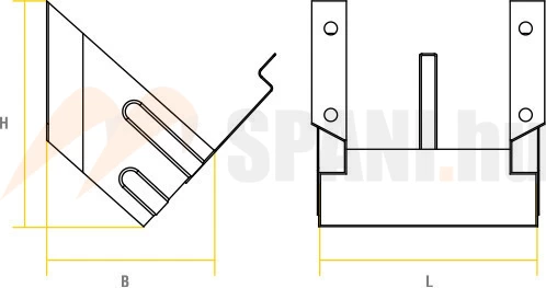 Kerékkitámasztó ék tartó nagy, horganyzott F53 Lokhen