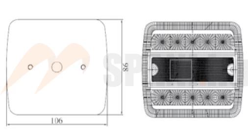 Hátsó lámpa LED LT70 10-30V fehér