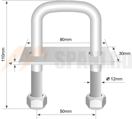 Rögzítő fül 110mm