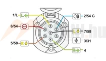Elektromos csatlakozó 12V 7P