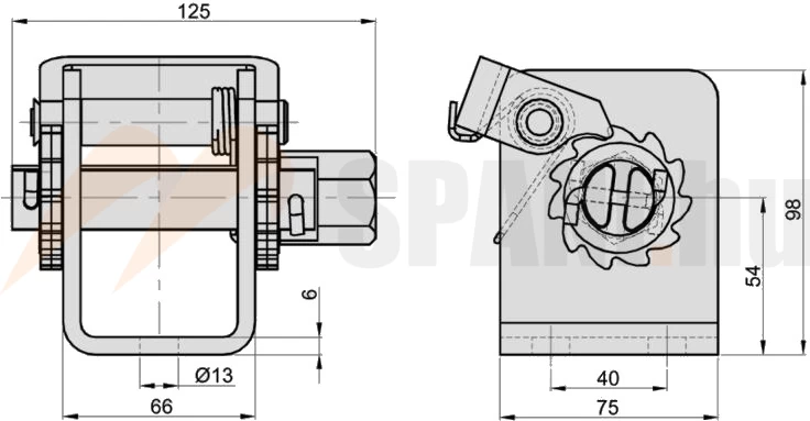 Spanifer csörlő 50mm 5t hatszögletű