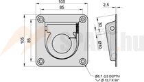 Rögzítő fül 105x105 EN12640