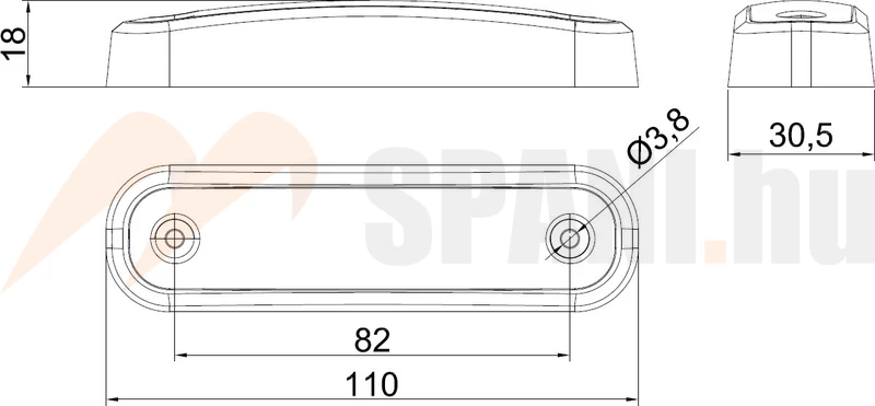 Helyzetjelző FT045 LED sárga FRISTOM