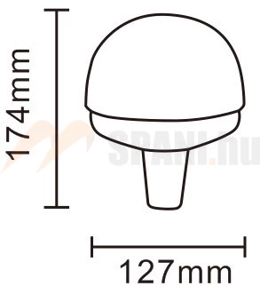 Forgó lámpa LED félgömb 12x