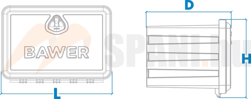 Szerszámosláda műa. Bawer 500x365x400