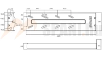 Szerszámosláda konzol készlet 520mm