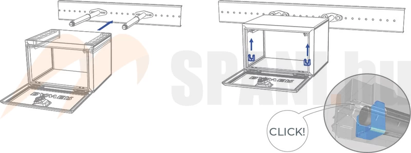 Szerszámosláda INOX Bawer 800 x 500 x 500