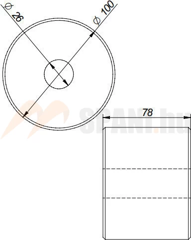 Görgős ütközőhöz gumigörgő 100x80mm