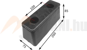 Ütköző gumi 200 x 75 x 85 Wielton 2 furat