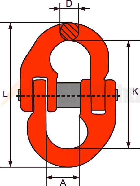 GYA - Összekötő szem 10mm lánchoz LC63kN