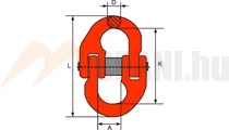Összekötő szem 10mm lánchoz LC63kN