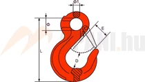 Horog összekötőhöz 10mm lánchoz LC63kN