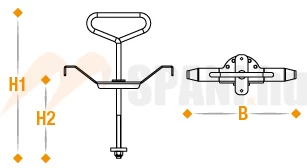 Pótkeréktartóhoz kerékrögzítő 255mm